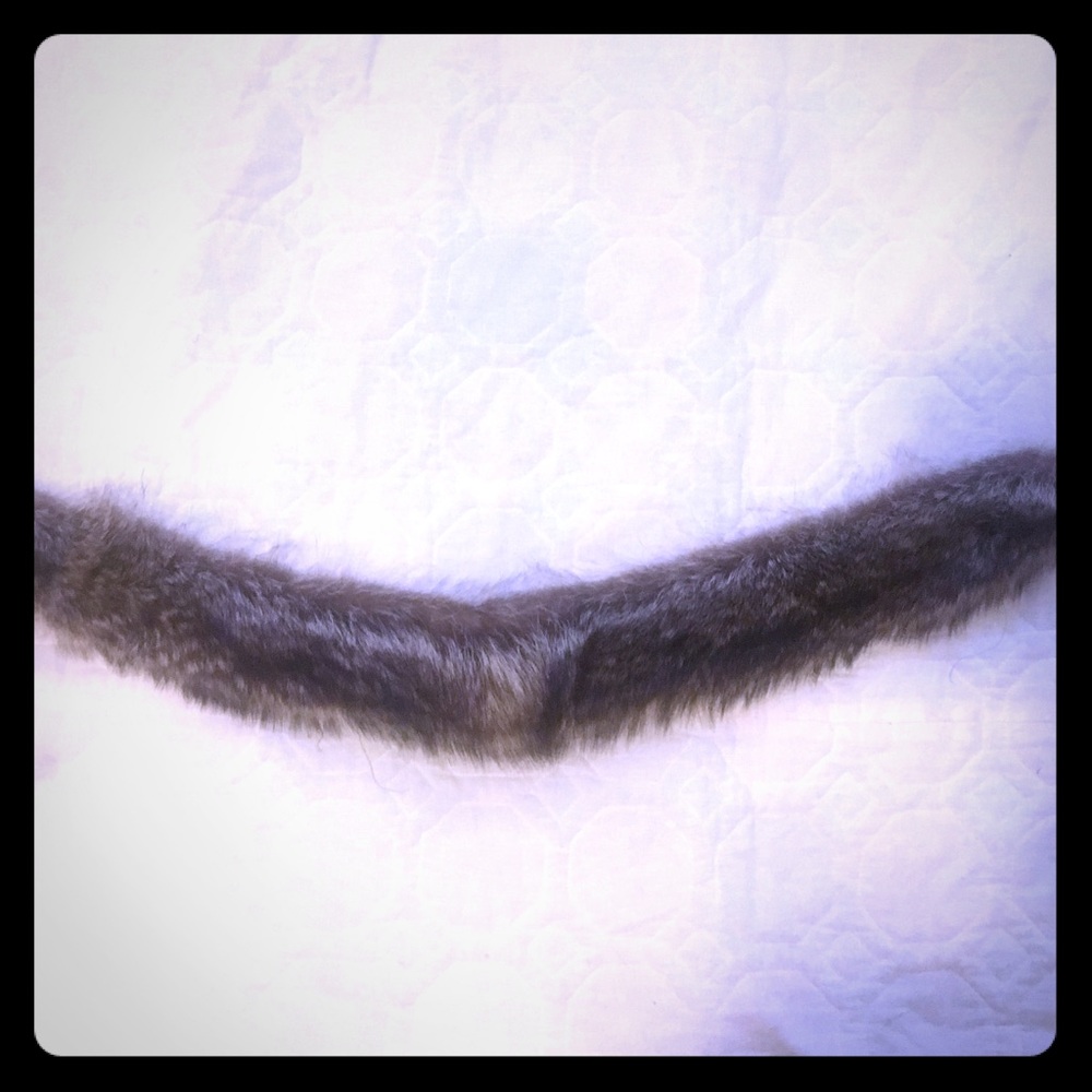 Raccoon fur collar